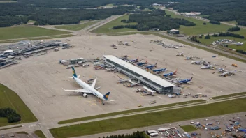 Flyfoto av Arlanda lufthavn i Sverige