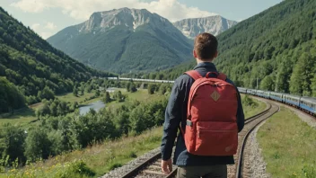 En reisende som skal starte på en interrail-reise.