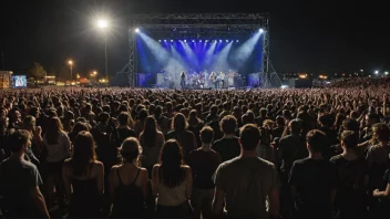 En gruppe unge mennesker som nyter en rockekonsert.