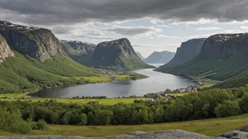 Et naturskjønt bilde av Gjendesheim, som viser dets naturlige skjønnhet og nærhet til Gjende og Besseggen.