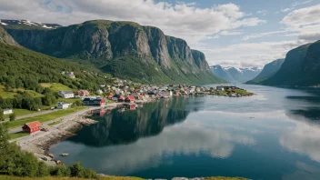 Et malerisk landskap i Norge