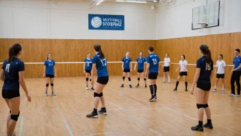 En volleyballklubb i aksjon, med medlemmer som spiller og trener sammen.