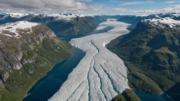 Hardangerjøkulen i Norge, kjent for sin imponerende størrelse og majestetiske utsikt.