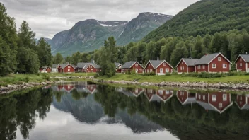 Et idyllisk bilde av Storå, et geografisk navn i Norge