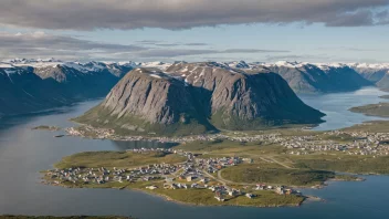 Panoramabilde av Gratangen kommune i Nord-Norge.