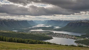 Et malerisk landskap av Fjellhamars, som viser dens naturskjønnhet.