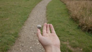 Et bilde av en person som kaster en stein, symboliserer anstrengelsen og distansen til å oppnå noe