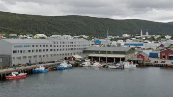 En fabrikkbygning for fiskeforedlingsindustrien i Norge