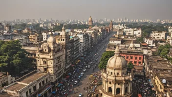 Byen Calcutta i India, med sin rike historie og kulturelle arv.