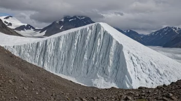 En majestetisk issørpe i fjellet