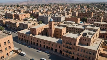 Asmara, hovedstaden i Eritrea, med en blanding av italiensk kolonial og moderne arkitektur.