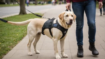 En førerhund som hjelper en person med synshemning