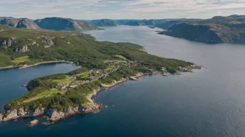 Flyfoto av Bømlo kommune i Vestland fylke, Norge.