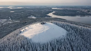 Flyfoto av Vettakollen i Oslo