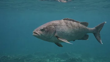 En stor fisk som svømmer i havet