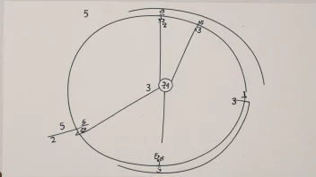 Et diagram som illustrerer begrepet femdel, med en sirkel delt inn i fem like store deler.