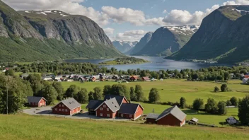 Et malerisk landskap av Jensvolls, som viser stedets naturskjønnhet og landlige sjarm.