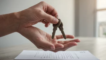 En person som holder en nøkkel til en eiendom, symboliserer retten til å bruke en annen persons eiendom.