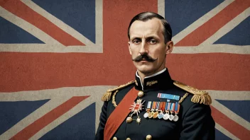 Et bilde av Kong Haakon VII av Norge med en tidslinje av historiske hendelser i bakgrunnen.