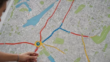 En person planlegger en alternativ rute for å unngå trafikkork.