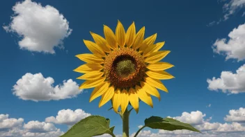 En vakker soleie i full blomst.