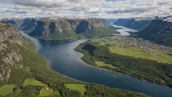 Flyfoto av Modalen kommune