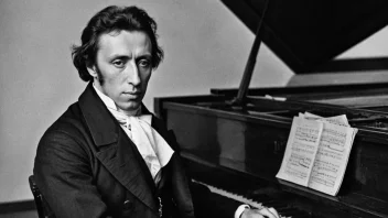 Et portrett av Frédéric Chopin, en polsk komponist og pianist.