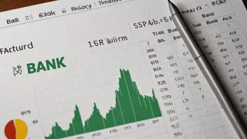 Økonomisk diagram med marginer og bankens logo