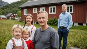 En familie med etternavnet Johnsen, som symboliserer det norske arvet.