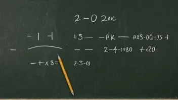 En matematisk ligning på en tavle, som representerer en kalkyle.