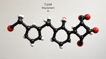 En sykloalkylmolekyl med en syklisk struktur og alkylgruppe festet.