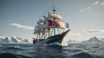 Et bilde av et skip med norsk flagg som seiler på havet, symboliserer en flaggstat