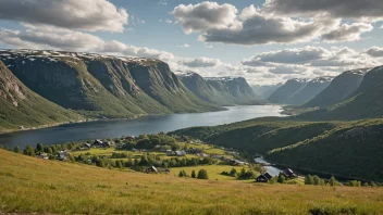 Et naturskjønt landskap av Nordåsen, som viser områdets naturlige skjønnhet.