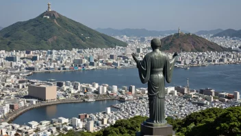 Et panoramabilde av Nagasaki-byen, som viser dens rike historie og kulturelle betydning.