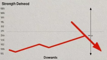 En graf som illustrerer begrepet svekkende, med en synkende trend.