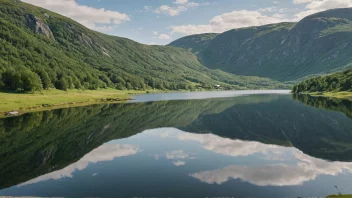 Et naturskjønt bilde av Nordeide, som viser stedets naturlige skjønnhet og kulturelle betydning.