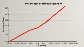 En graf som viser gjennomsnittsalderen i en befolkning.