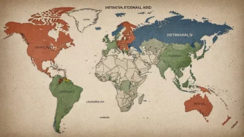 Et verdenskart med fremhevede land som mottar internasjonal hjelp.