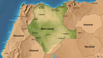 Et kart over Mauritania, som viser landets unike blanding av arabisk og afrikansk innflytelse