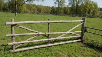 En tregrind som avgrenser et område med sauer som beiter i bakgrunnen.