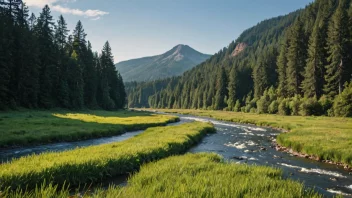 Et vakkert landskap i Oregon, som viser dens naturlige mangfold.