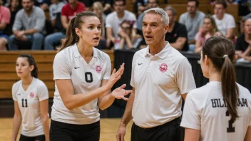 En volleyballleder i aksjon, som guider laget til seier.