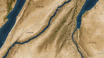 Et kart over Vestbredden, som viser dens geografiske beliggenhet og grenser.