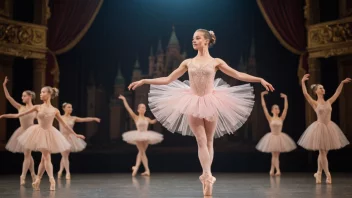 En ballerina som danser på scenen