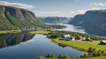 Et pittoreskt landskap av Billingstadslettas, som viser dets naturskjønnhet.