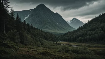 Et mystisk og mørkt landskap som fanger essensen av norsk folklore