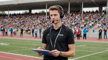 Et bilde av en person som organiserer et arrangement på Bislett stadion