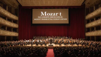 En festlig atmosfære i en konsertsal under en Mozartfestival