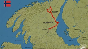 Et kart over Norge med ulike militærdistrikter markert.