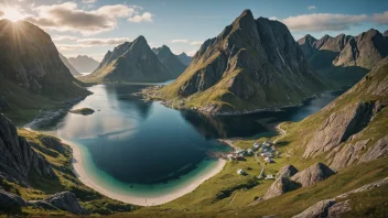 En åndeløs utsikt over Lofotens unike og varierte natur.